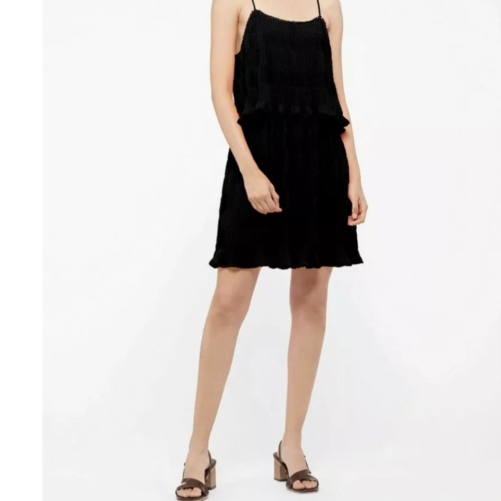 Anthropologie Moon River Pleated Tiered ruffle dress nov sale
